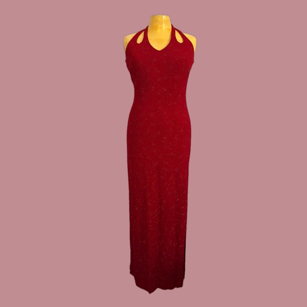 💃🏻Vintage Red Halter Maxi Dress💃🏻